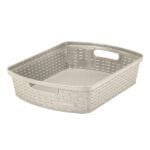 Canasta plástica organizadora baja Shia 6 Lts taupe 9945-XP, Rimax