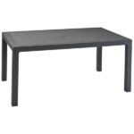 Mesa 1.50x0.90 Mts rectangular rattan Niza grafito F475367 Avelino