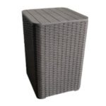 Mesa auxiliar y de guarda rattan Capri negro F433067 Avelino