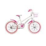 Bicicleta rod 16 playera dama SmailMaker blanca-fucsia 6043, Stark