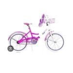 Bicicleta rod 20 playera Flowers nena rosa, blanca y lila 6096, Stark
