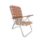 Reposera fija cinta caño plegable naranja 1085, Bainotti