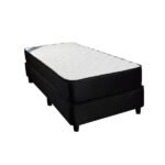 Conjunto 0.80x1.90x0.22 Mts espuma Super lujo negro (642N + UNI0552), Taurus