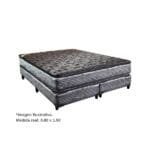Conjunto 0.80x1.90x0.32 Mts resortes Luxor doble pillow Top platino (982PLP + UNI0552), Taurus