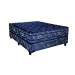 Conjunto 2.00x2.00x0.26 Mts espuma Gold Jackard blue con pillow (900BLP + UNI0574), Taurus