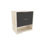 Mesa de luz Reflex 2 cajones pino/cascina DLD01PC Delos