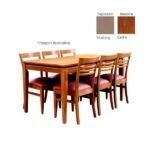 Juego de comedor Murano (Mesa 1.60x0.80 + 6 sillas Murano sunny mustang) cedro Grupo Patria