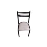 Silla de caño negro tapiz crudo, Metalfranch