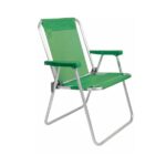 Reposera fija tela caño plegable verde 5362