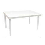 Mesa 1.20x0.70 Mts Bali rectangular blanca F421000 Garden Life