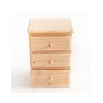 Mesa de luz machimbre 3 cajones