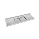 Mesada 1.40 Mts 2 bachas ovales 10.14.52480 Duranox