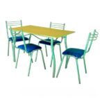 Mesa 1.20 Mts wengue patas en caño gris Dakot