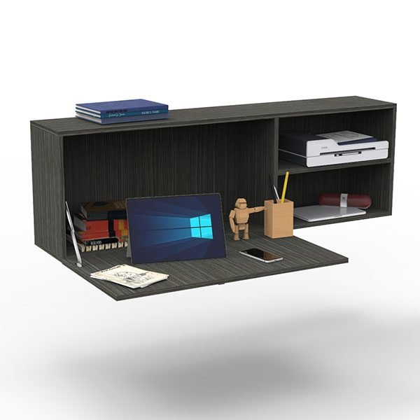 Escritorio de pared smart enchapado wengue DSM07EW Delos