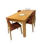 Mesa Lacar 1.35x1.35 Mts nature MLACAR1.35*1.35 Pergamino muebles