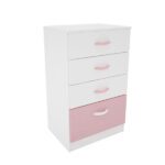Chifonier infantil 4 cajones rosa DIF270RO Delos