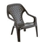 Silla plastica con apoyabrazos para exterior Pipa wengue 7798-XP Rimax