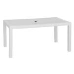 Mesa 1.50x0.90 Mts rectangular rattan Niza blanca F475000 Avelino