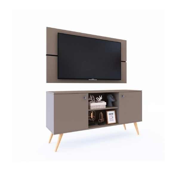 9773-min Rack + panel para tv 42'' nebraska/gris sombra DL881NBGS, Delos - Imagen 1