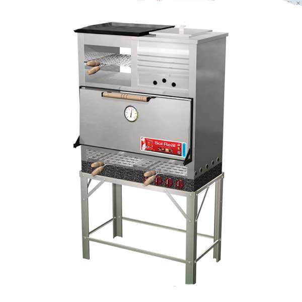 504 Horno 8 moldes multiple acero con carlitero doble / plancha simple / gratinador / panchera Ge 019, Sol Real - Imagen 1