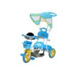 Triciclo con manija y capota celeste 4017, Latapy