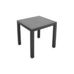 Mesa Nook 0.80x0.80x0.76 Cm simil rattan negra, Brox