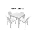 Mesa Nook 0.80x0.80x0.76 Cm simil rattan blanca, Brox