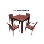 Mesa Nook 0.80x0.80x0.76 Cm simil rattan chocolate, Brox