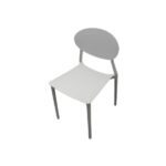 Silla Lounge blanca, Brox