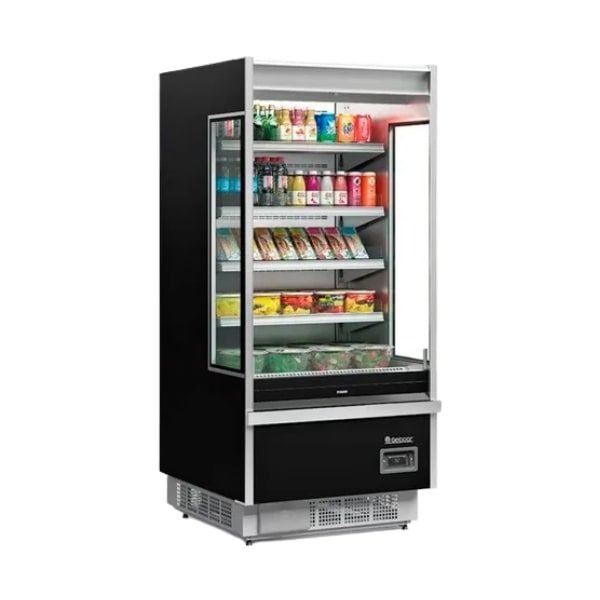 Exhibidora vertical refrigeradora abierta negra FSGST90N, Inr