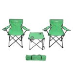 Set de camping mesa + sillas verde S2001 03482, Outdoor