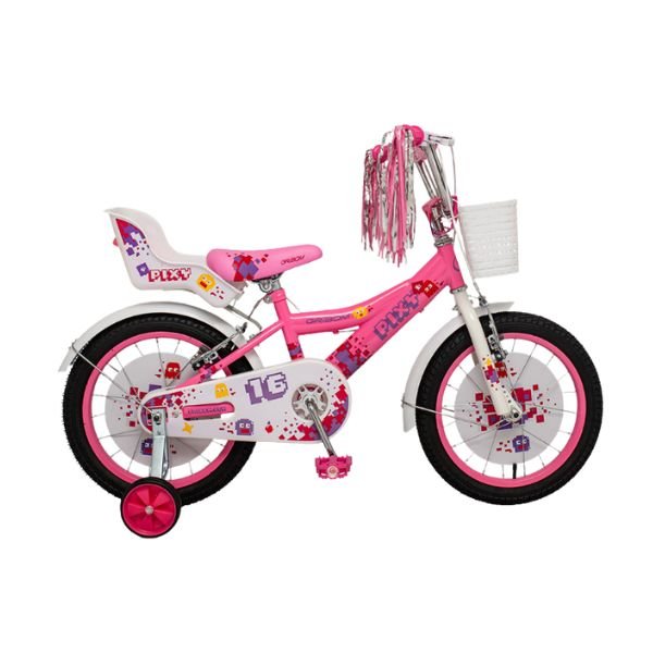 Bicicleta rod 15 Pixy nena rosa y blanca 2415D, Gribom