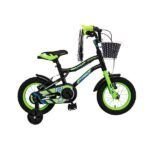 Bicicleta rod 12 Floyd nene negra-verde fluo 2312, Gribom