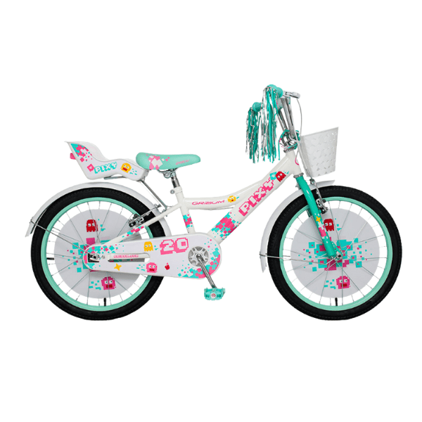 Bicicleta rod 20 Pixy nena blanca y verde agua 2420D, Gribom