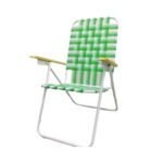 Reposera fija cinta plegable caño verde 1085, Bainotti