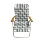 Reposera fija cinta plegable caño gris 1085, Bainotti