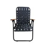 Reposera fija cinta plegable caño negra 1085, Bainotti