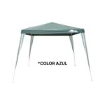 Gazebo 3.0x3.0x0.24 Mts desarmable rafia azul 7030 03470, Outdoor
